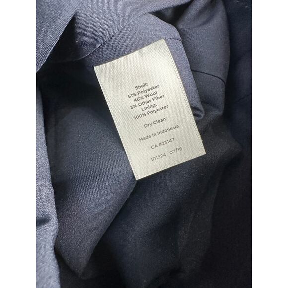 Talbots Italian Wool blend Skirt Women's‎ size 12P Navy Blue Career Officewear - Picture 4 of 4